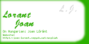 lorant joan business card